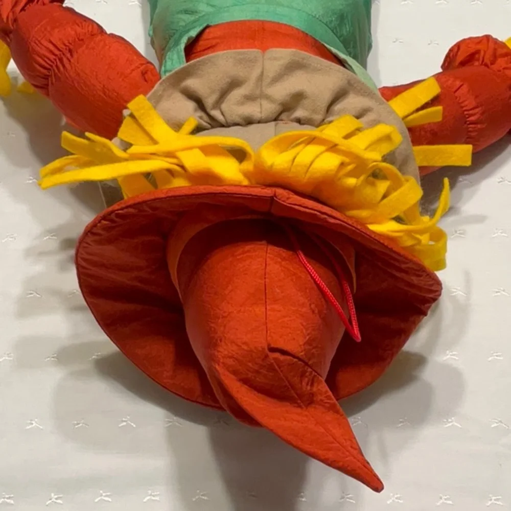 Scarecrow Stuffed Fabric Doll Vintage 1993